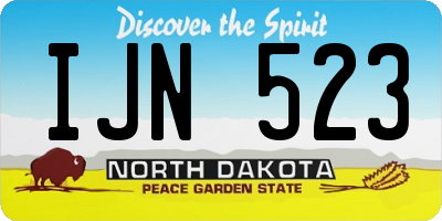 ND license plate IJN523