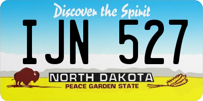 ND license plate IJN527