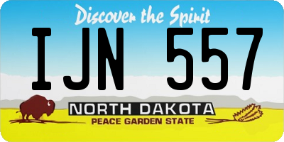 ND license plate IJN557