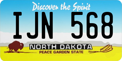 ND license plate IJN568