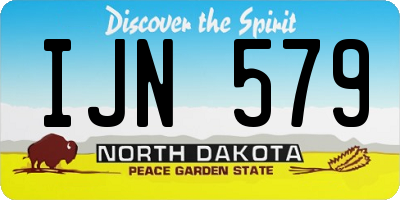 ND license plate IJN579