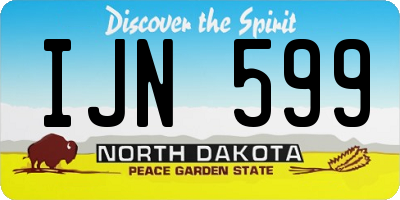 ND license plate IJN599