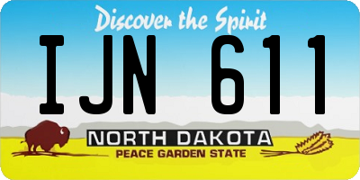 ND license plate IJN611