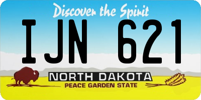 ND license plate IJN621