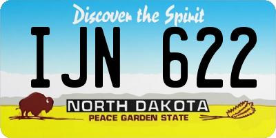 ND license plate IJN622