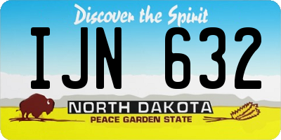 ND license plate IJN632