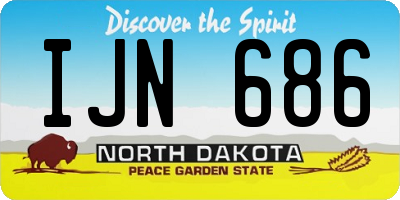 ND license plate IJN686