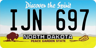 ND license plate IJN697