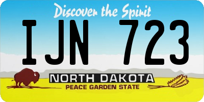 ND license plate IJN723
