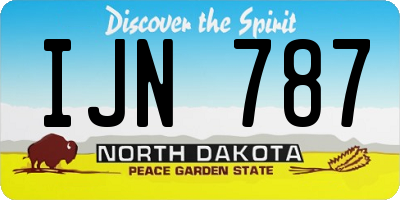 ND license plate IJN787