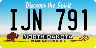 ND license plate IJN791