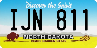 ND license plate IJN811