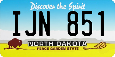 ND license plate IJN851