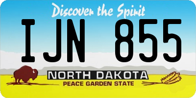 ND license plate IJN855