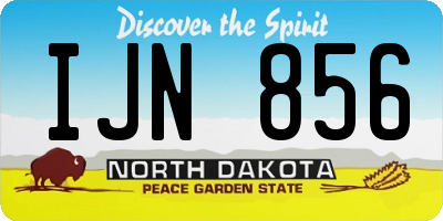ND license plate IJN856