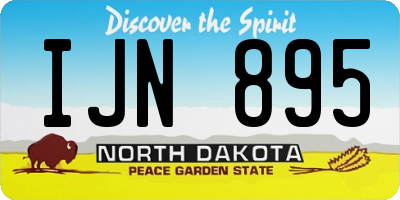 ND license plate IJN895