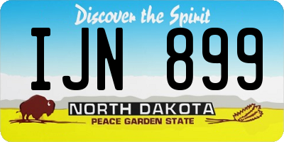 ND license plate IJN899