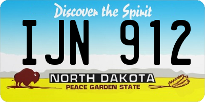 ND license plate IJN912