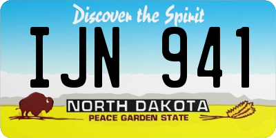 ND license plate IJN941