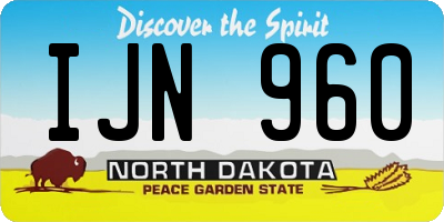 ND license plate IJN960