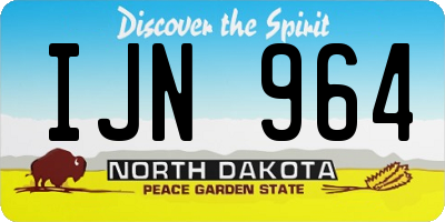 ND license plate IJN964