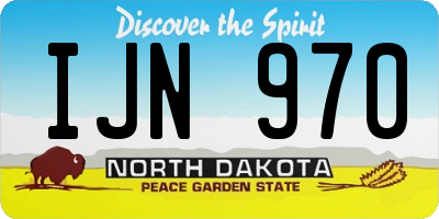 ND license plate IJN970