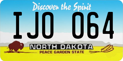 ND license plate IJO064