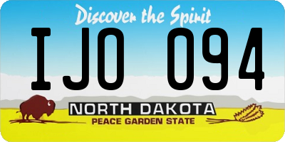 ND license plate IJO094
