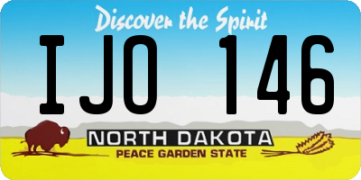 ND license plate IJO146