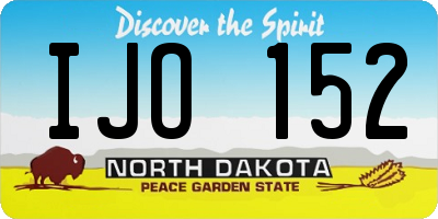 ND license plate IJO152
