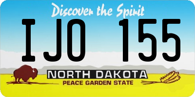 ND license plate IJO155