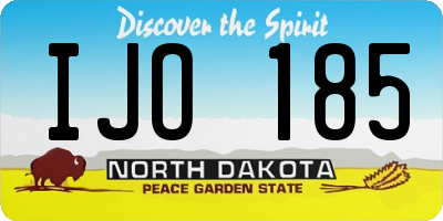 ND license plate IJO185