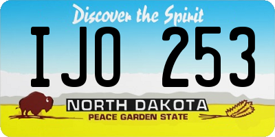 ND license plate IJO253