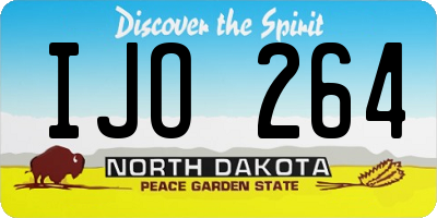 ND license plate IJO264