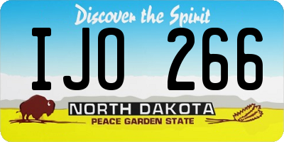ND license plate IJO266