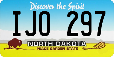 ND license plate IJO297
