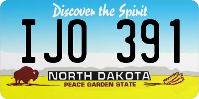 ND license plate IJO391
