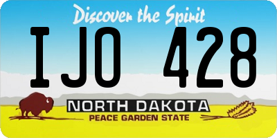 ND license plate IJO428