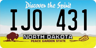 ND license plate IJO431