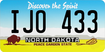 ND license plate IJO433