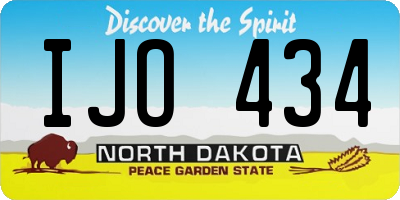 ND license plate IJO434