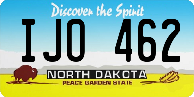 ND license plate IJO462