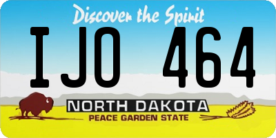 ND license plate IJO464