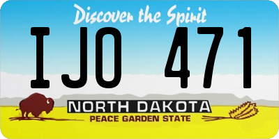 ND license plate IJO471