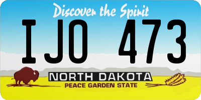 ND license plate IJO473