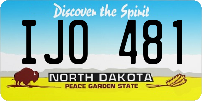 ND license plate IJO481