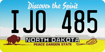 ND license plate IJO485