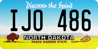ND license plate IJO486