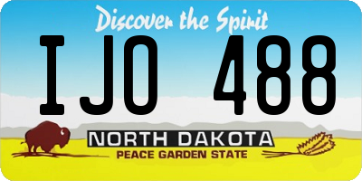 ND license plate IJO488