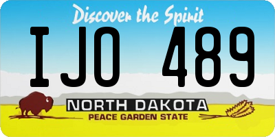 ND license plate IJO489